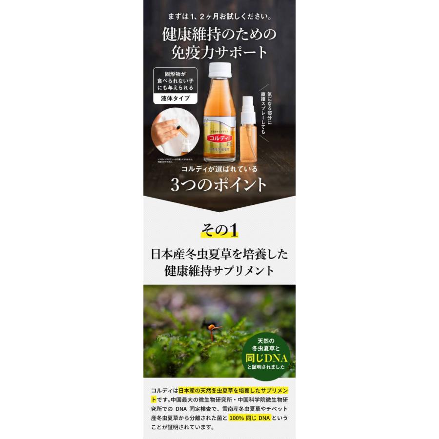 モノリス 犬 猫 うさぎ ペット サプリ コルディEX 100ml 犬用