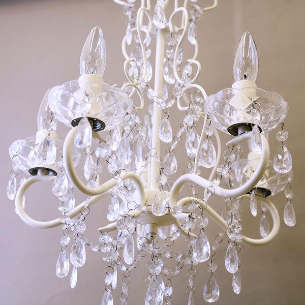 シャンデリア 5灯 LED電球対応 エレガント アンティーク調 E12 水雷型