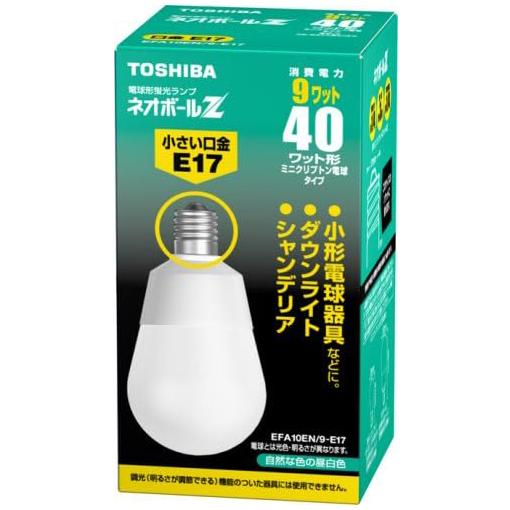 TOSHIBA（東芝） 電球型蛍光灯 EFA10EN/9-E17 昼白色 ネオボールZ 40形