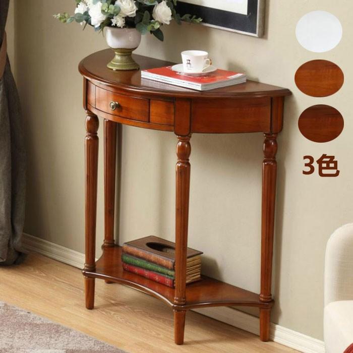 サイドテーブル 丸 収納 白 幅60 高さ80cm 木製テーブル ナイト