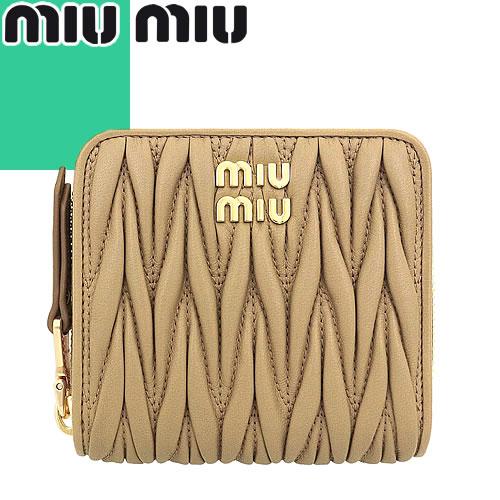 miu miu（ミュウミュウ） 財布 二つ折り財布 マテラッセ 小銭入れあり