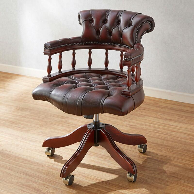 キャスター付き チェア Captain's Swivel チェスターフィールド