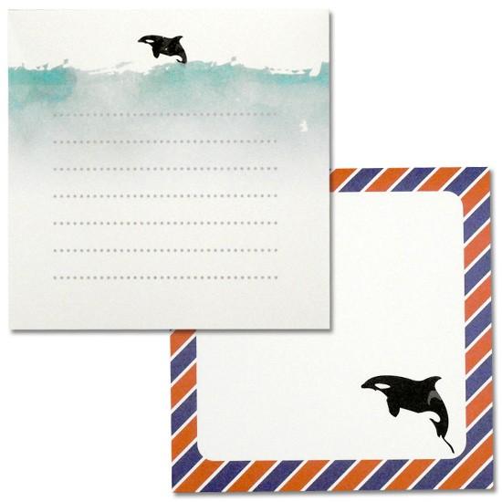 シャチ グッズ 雑貨 水族館 文房具 メモ帳 ワールド商事 アクアチック