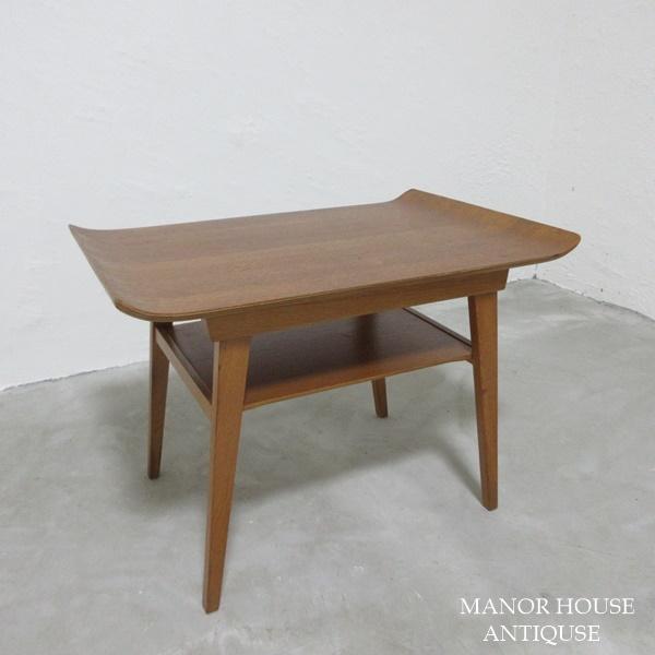 英国 イギリス ヴィンテージ オーク材 本革 センターテーブル