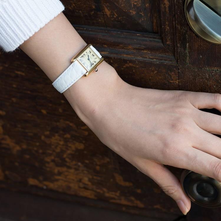 HERMES ブルージーン アリゲーターレザー 時計ベルト 16ミリ HERMES