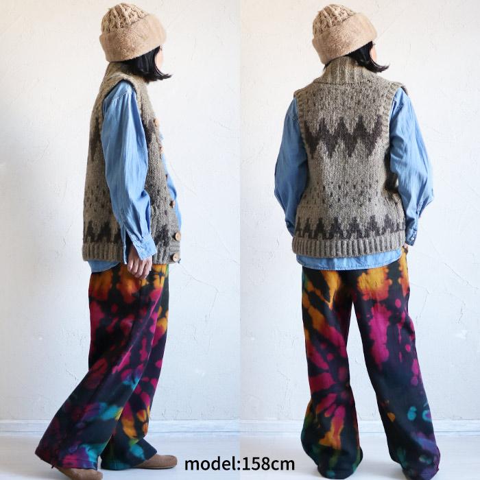 スウェットパンツ 裏起毛 ワイド イージーパンツ タイダイ染め メンズ