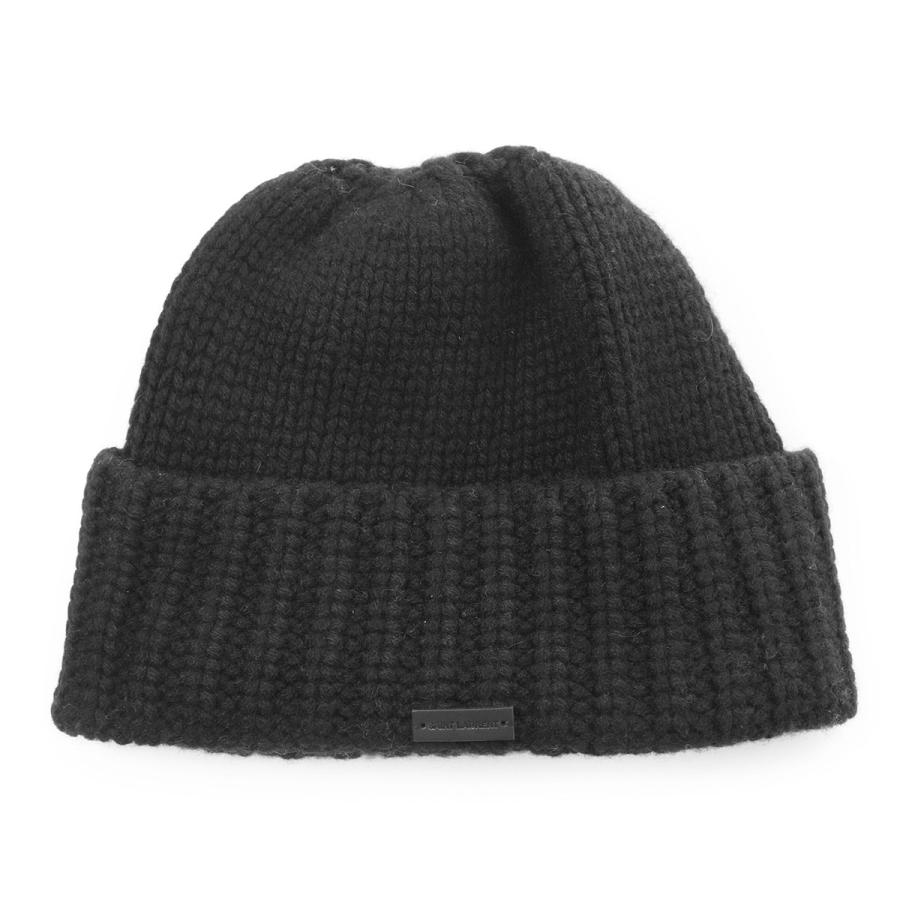 SAINT LAURENT サンローラン ニットキャップ ビーニー ブラック