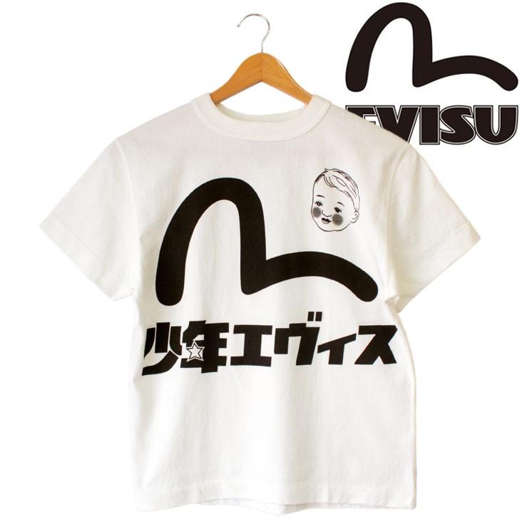 EVISU エヴィス メンズ SHONEN-EVISU プリント S/S Tee 半袖Tシャツ