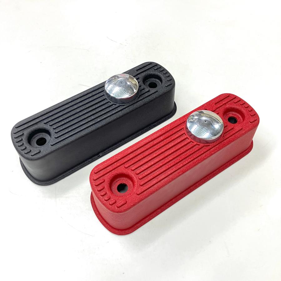 リビルト品アルミロッカーカバー・チヂミペイント ブラック/レッド