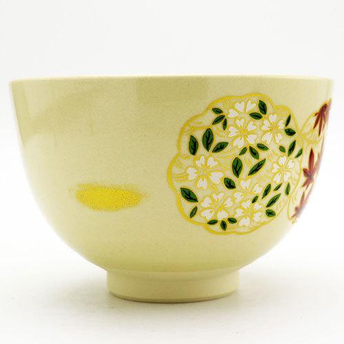 抹茶茶碗 花丸 通年物 茶の湯 お稽古用 茶道具 陶磁器 茶の湯用品 抹茶