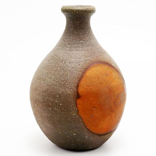 備前焼 窯変徳利 お猪口 セット 2合 窯元 作家 石田育男 陶印 陶器 酒