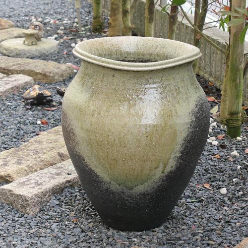 ポイント10倍]信楽焼 大きな 花瓶 古陶 ビードロ 18号 おしゃれ 大壺