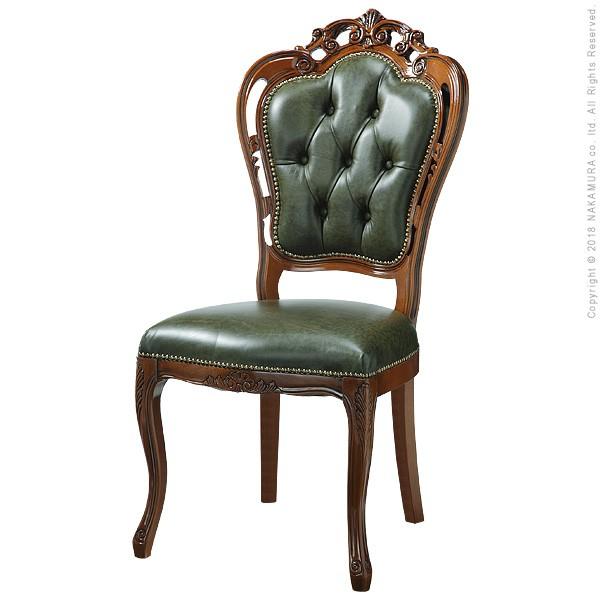 ヴェローナクラシック 革張りダイニングチェア 猫脚 椅子 イス チェア