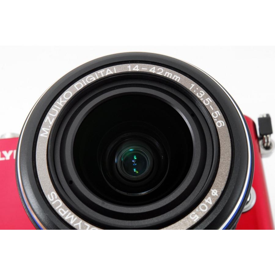 オリンパス（OLYMPUS） OLYMPUS E-PL3 レッド レンズキット 美品 SD