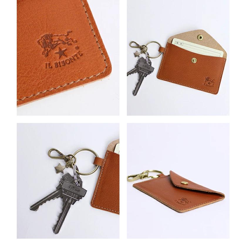 IL BISONTE（イルビゾンテ） カードケース レザーキーリング付きカード