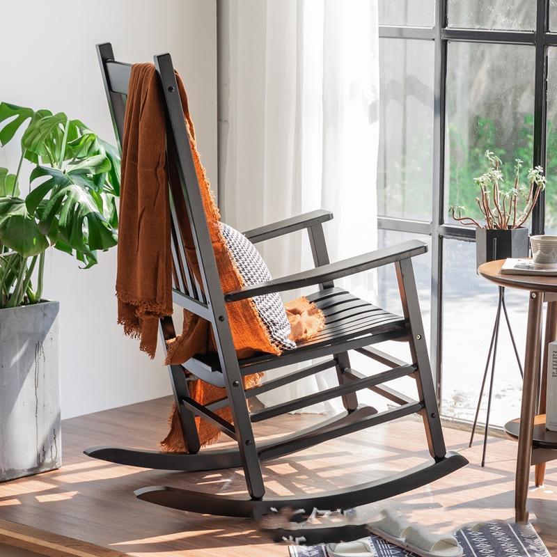 ロッキングチェア 木製のロッキングチェア 屋外/屋内/ポーチ用 大人用