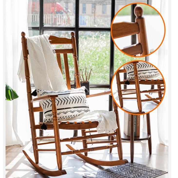 ロッキングチェア 木製のロッキングチェア 屋外/屋内/ポーチ用 大人用