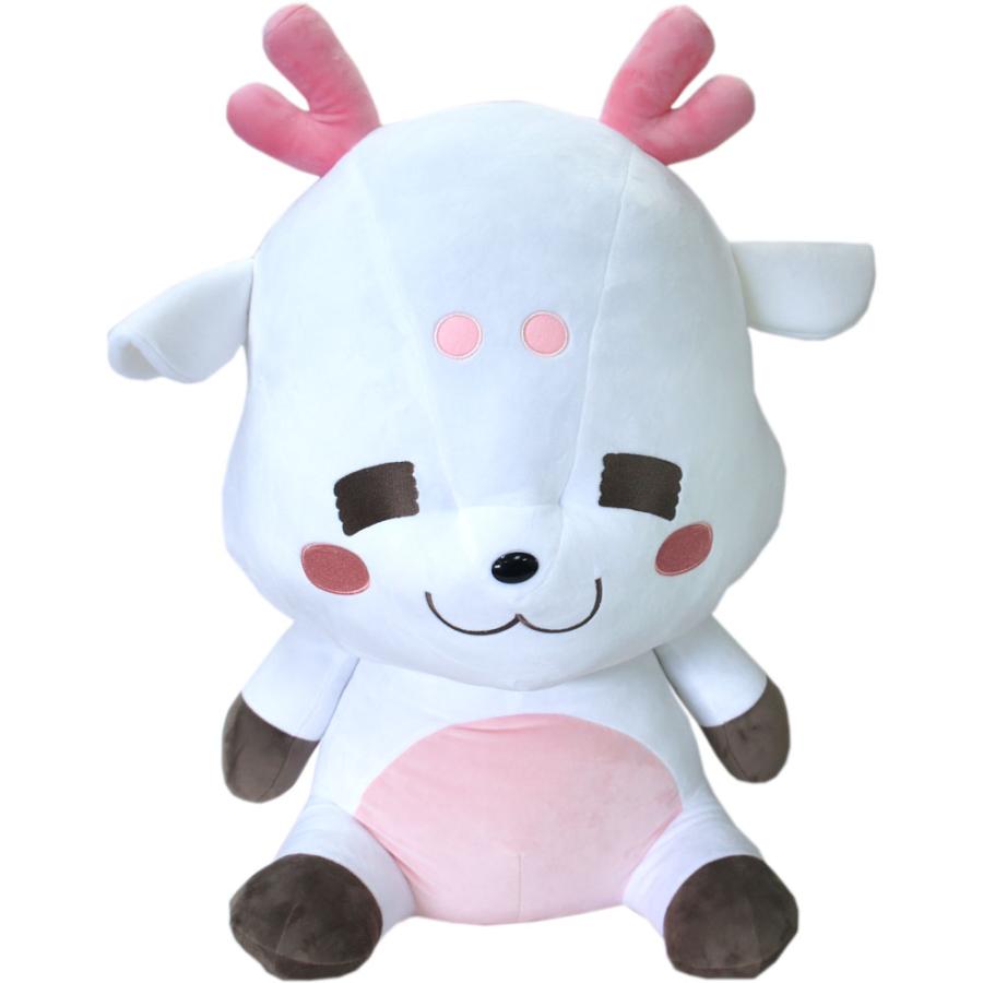 奈良キャラクター 白いしかまろくん 特大サイズ ホワイト ぬいぐるみ 1