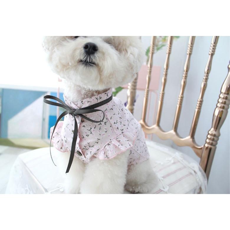 犬服ハンドメイドペット用品♡花柄が可愛い~ブラウス♡S