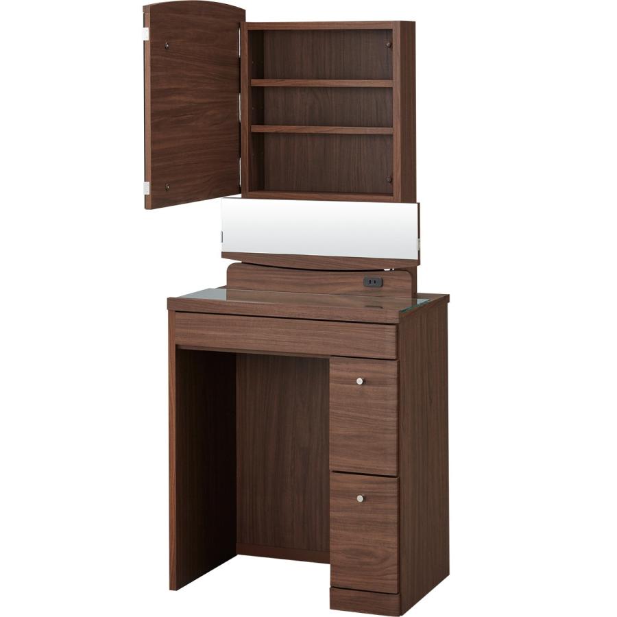 ニトリ（NITORI） 一面鏡ドレッサー(DR-013 MBR) ミラー 鏡台 : ニトリ