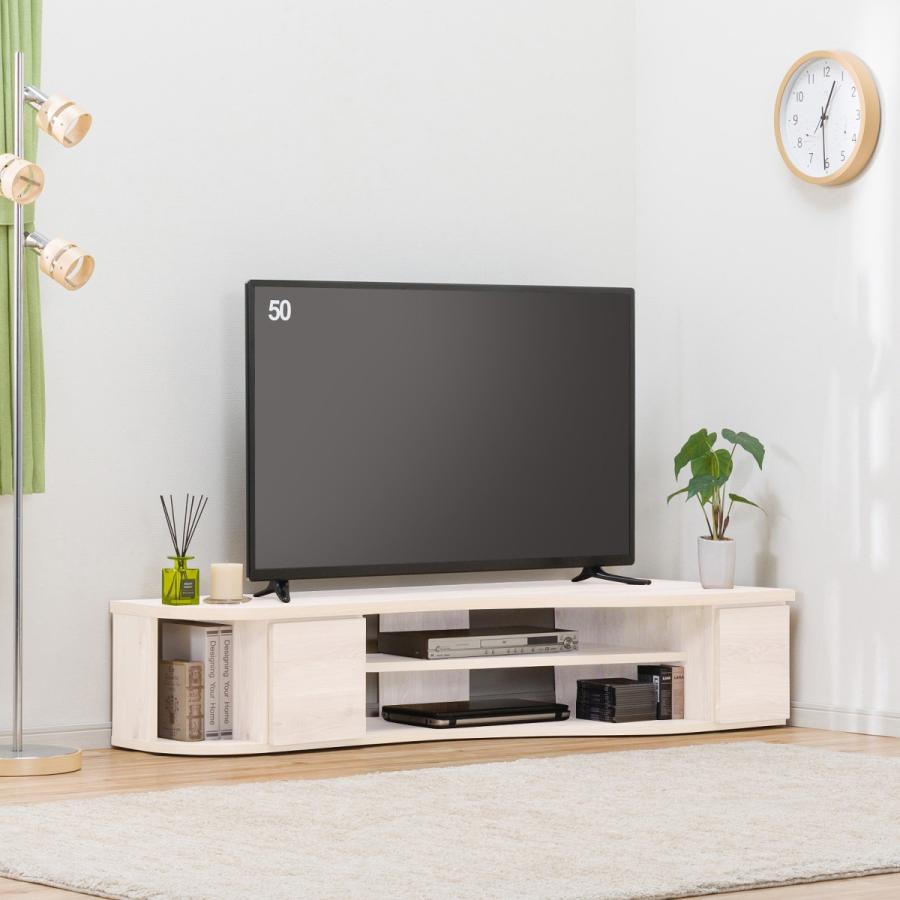 ニトリ（NITORI） コーナー有効活用 流線形テレビボード(右寄せタイプ