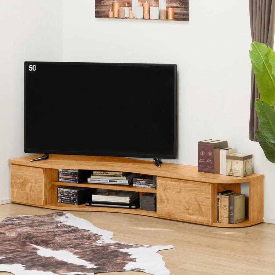 ニトリ（NITORI） 幅180 コーナー有効活用 流線形テレビボード(左寄せ