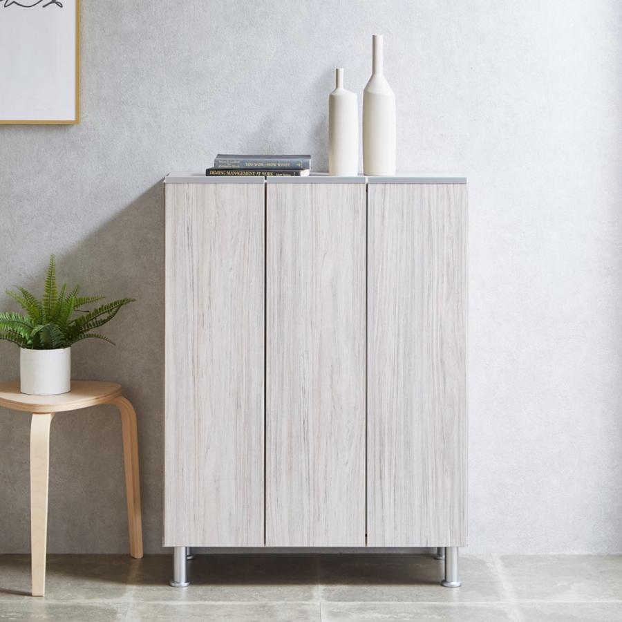 ニトリ（NITORI） シューズボックスリアル ロータイプ(幅75.2cm GY