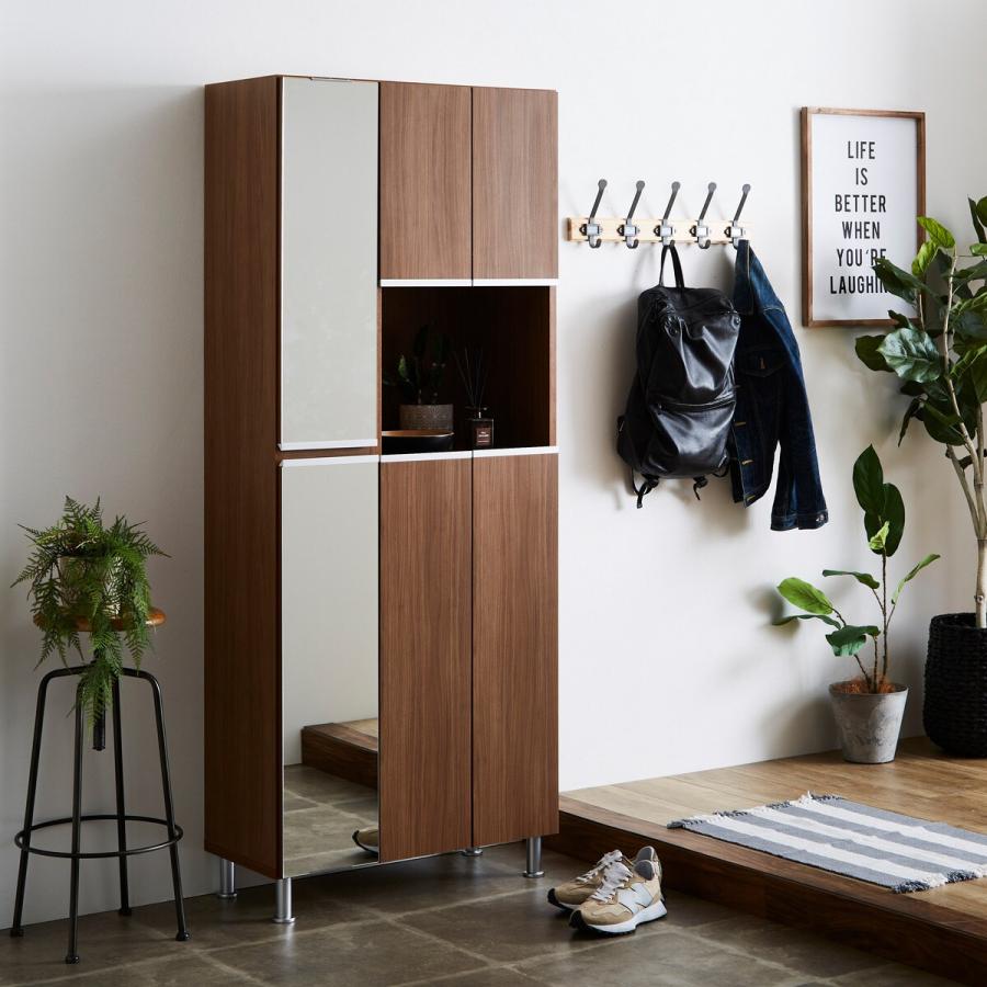 ニトリ（NITORI） シューズボックスリアル姿見(75 BR) 下駄箱 : ニトリ