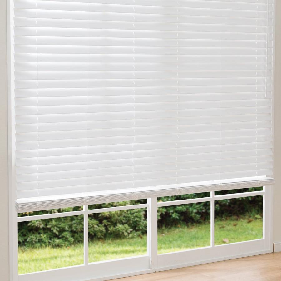 ニトリ（NITORI） ひもなし簡単昇降 木目調ブラインド(176X183 WH