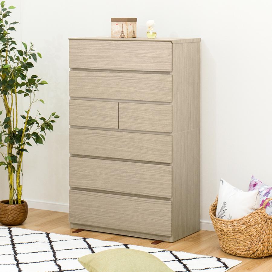 ニトリ ハイチェスト 6段 幅79.9cm 奥行42.2cm 高さ143.2cm カレナ80HC