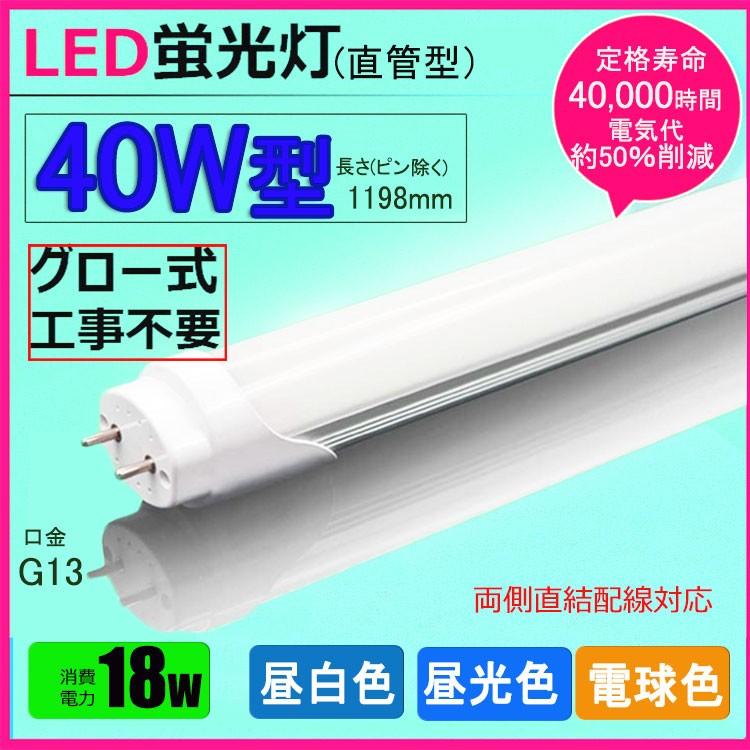 NISSIN LUX LED蛍光灯 40w形 昼光色 昼白色 電球色 led直管蛍光灯T8