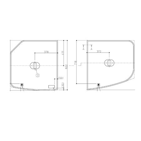 TOTO [AFEKK81129WR2]TOTO 風呂ふた ST2枚風呂蓋R 把手付〈EKK81129WR2