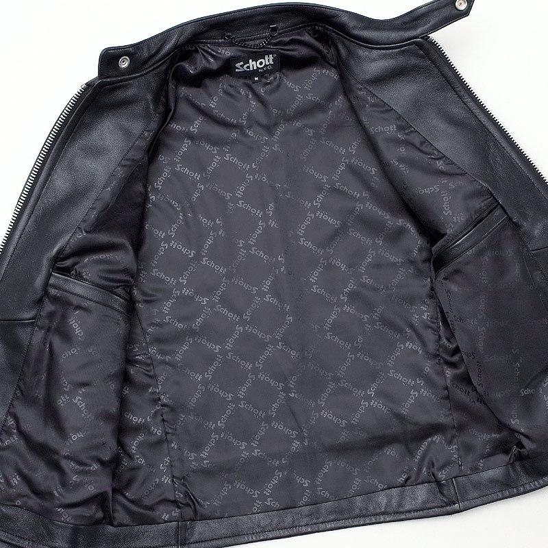 Schott ショット シングルライダースジャケット ブラック Schott