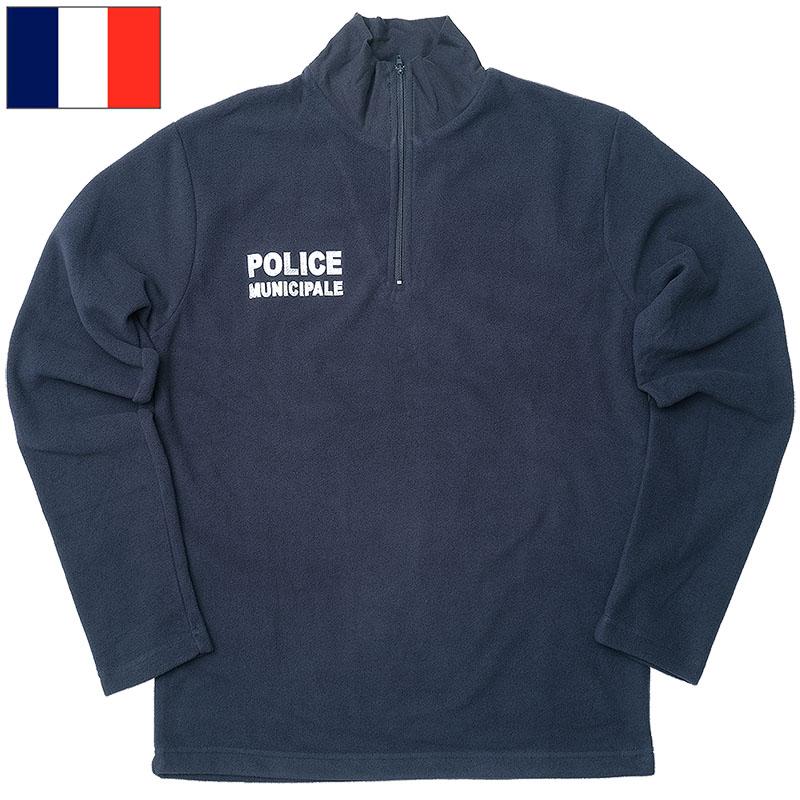 フランス ポリス プルオーバー フリースジャケット ネイビー デッド
