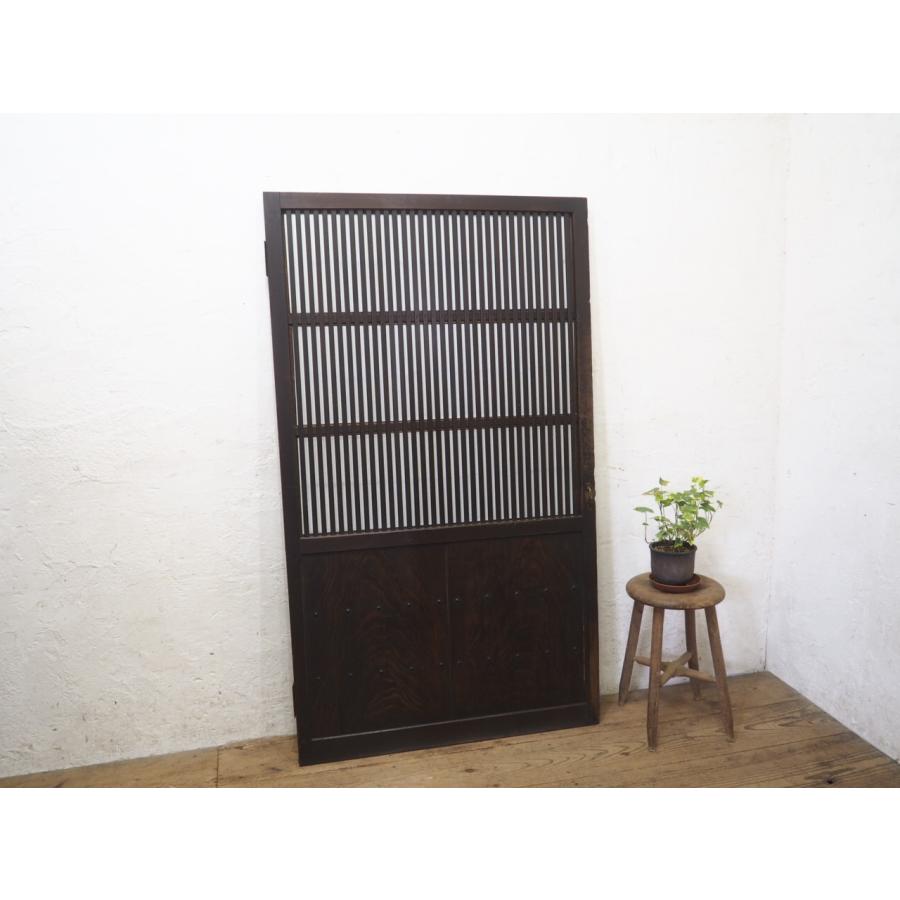 タN0278◇【151,5cm×W88cm】◇アンティーク◇裏障子付き◇格子デザイン