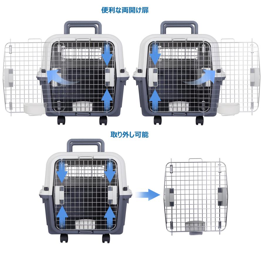 ZENY【セール価格】XXLサイズ プラスチック キャスター付き ペット