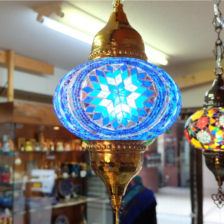 カラフルモザイク 5連トルコランプ 電球付き 引掛けシーリング