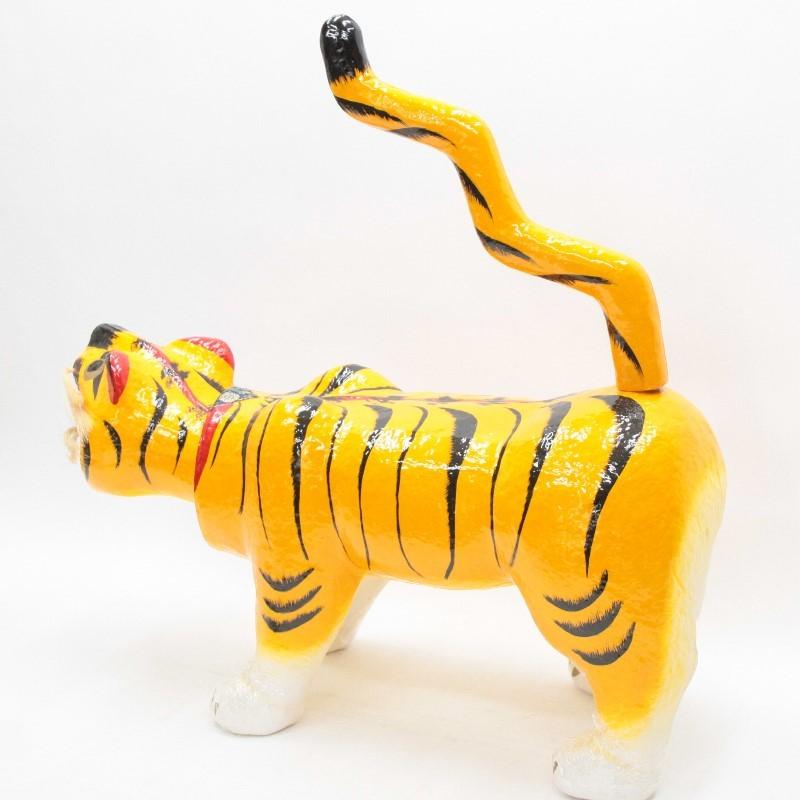 アウトレット品 張子の虎首振り虎 五月人形 ジャンボ 張り子の虎 22a