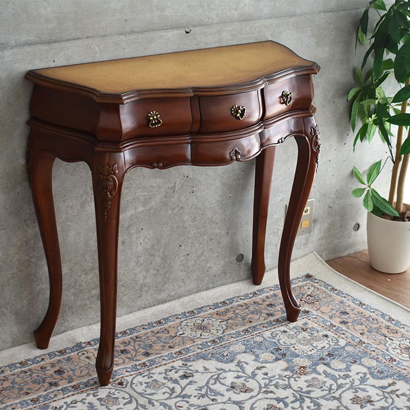 アンティーク コンソールテーブル デスク 机 おしゃれ 引き出し