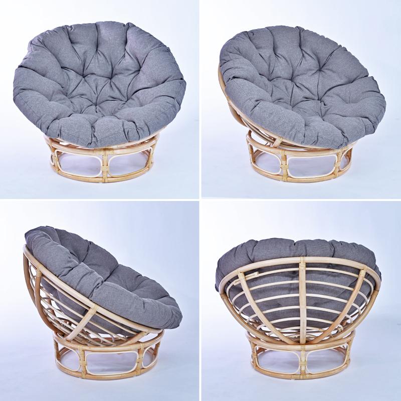 パーソナルチェア ラタン リラックスチェア ナチュラル クッション