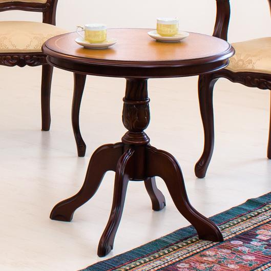 テーブル 幅60cm ヨーロピアン 丸 アンティーク ロココ調 サイド