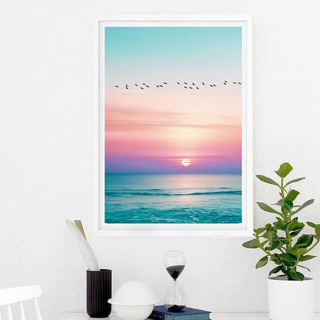 A3フレーム付きポスター風景画海の景色オリジナルフォトインテリア