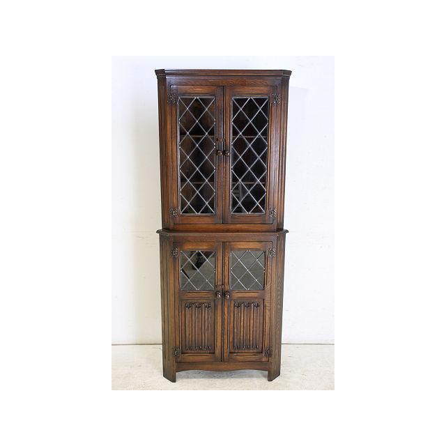 ca-14 1970年代イギリス製ヴィンテージ オーク コーナーキャビネット