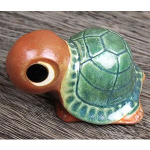 信楽焼 3号福亀 火色 長寿にご利益がある亀 縁起物のかめ置物 陶器カメ