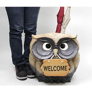 傘立て 陶器 信楽焼 おしゃれ ふくろう フクロウ 傘入れ モダン