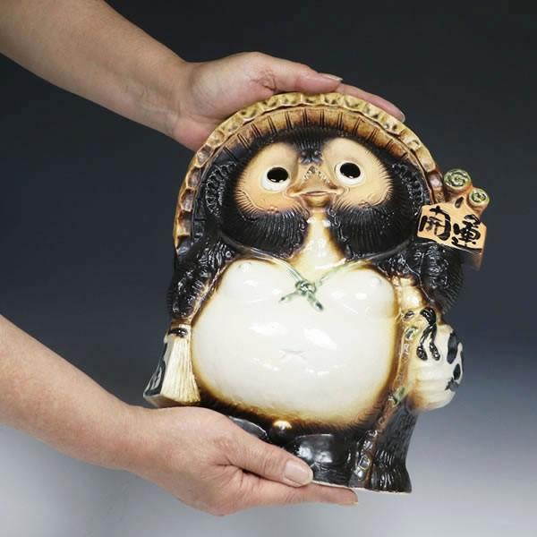 信楽焼 9号開運狸 たぬき タヌキ 狸 開運 縁起物 可愛い 陶器 商売繁盛