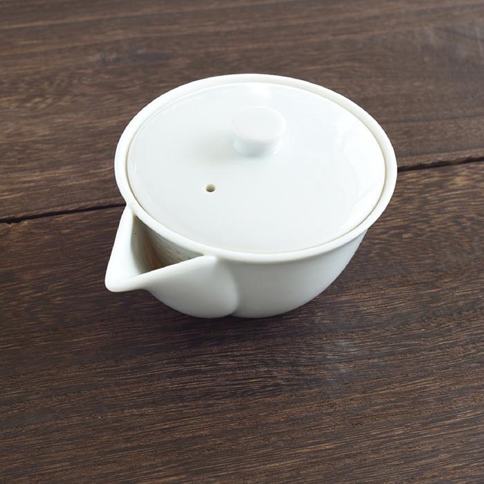 急須 白磁の宝瓶 ほうひん おしゃれ 便利な急須 煎茶茶器 和食器 お茶