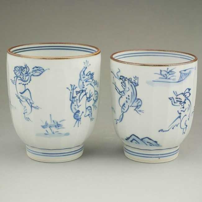 京焼 清水焼 高山寺 鳥獣戯画夫婦湯呑 壹楽 : 松韻堂 Yahoo!店 - 通販