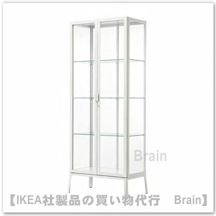 イケア（IKEA） MILSBO/ミルスボ ガラス扉キャビネット73x175 cm