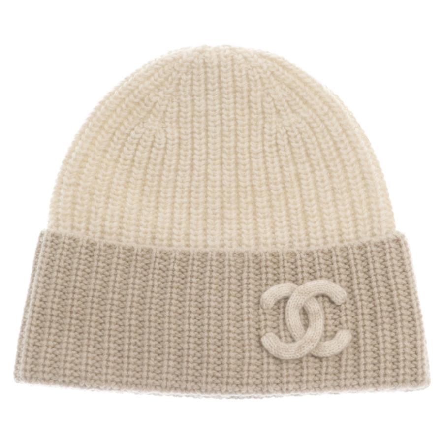 CHANEL（シャネル） ココマーク カシミヤ混合 ビーニー ニットキャップ